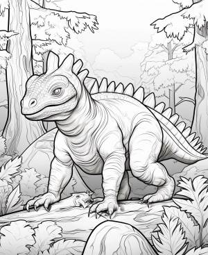Раскраска пахицефалозавр
