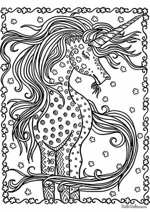 Раскраска Антистресс Единорог