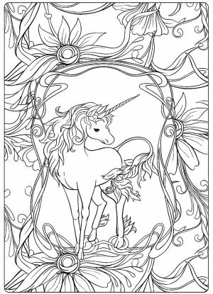 Раскраска антистресс единорог