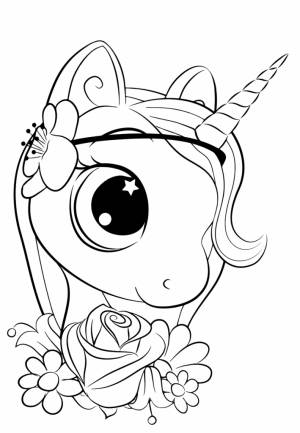 Милашки голова единорога