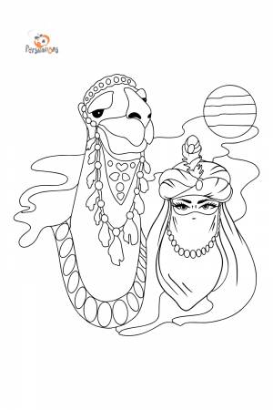 Верблюд и девушка