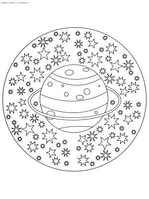Раскраска Сатурн