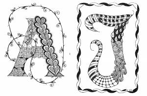 Раскраска Антистресс Буквы