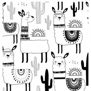 Антистресс-раскраска Лама и горы спокойствия