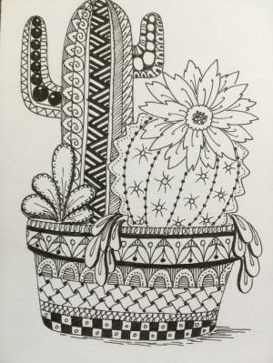 Арт терапия рисунок кактус