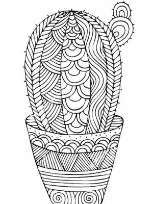 Раскраски Кактус Антистресс   в формате