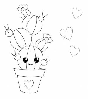 Раскраска «Кактусы» для детей