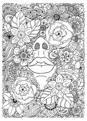 Раскраски цветы антистресс  и