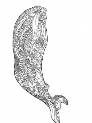 Раскраски Кит Антистресс   в формате