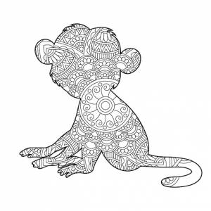 Zentangle обезьяна мандала раскраски для взрослых животных раскраски антистресс раскраски страницы