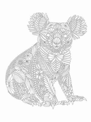 Раскраски Коала Антистресс