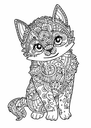 Раскраски антистресс с кошками
