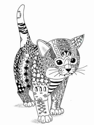 Раскраски Кошек Антистресс