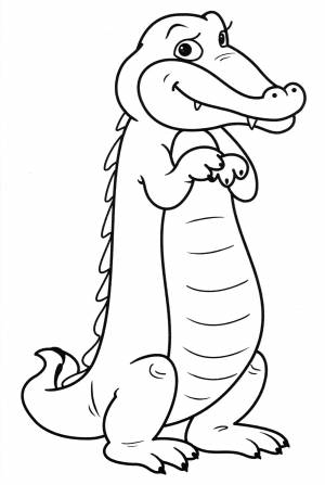 Раскраска Милый крокодил