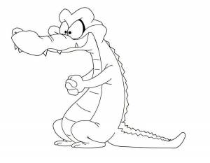 Крокодил Раскраска