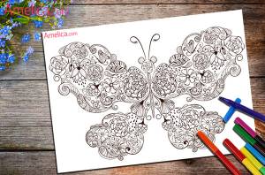 раскраски арт-терапия   для взрослыхAmelica