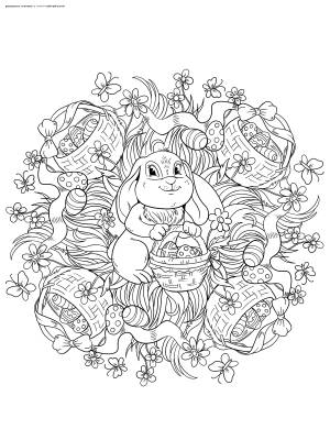 Раскраска Пасхальный кролик