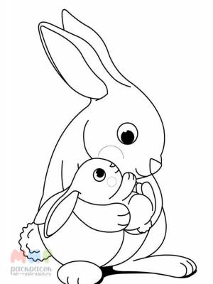 Раскраска Кролик шустрый как топорик