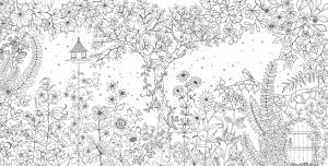 Таинственный сад раскраски антистресс