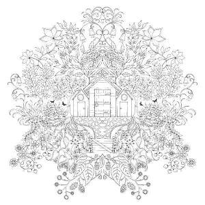 Раскраски антистресс, Раскраска Дом и узоры Антистресс