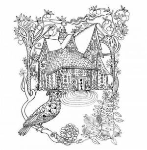 Раскраска волшебный лес