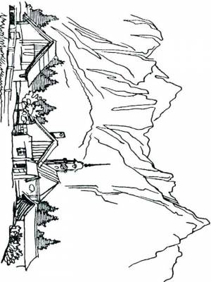 Раскраски Ландшафт Антистресс   в формате