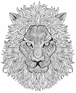Классные раскраски «Лев», которые вы можете  листе формата