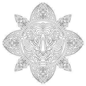 Рисунки маори «Лев»