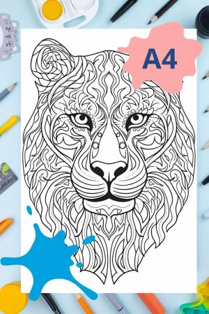 Раскраска антистресс Лев