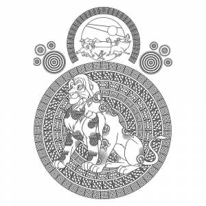 Раскраска Антистресс Король Лев