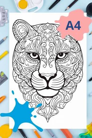 Раскраска антистресс Львица