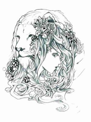 Раскраски Лев Антистресс