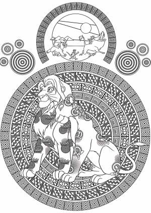 Раскраска Антистресс Король Лев