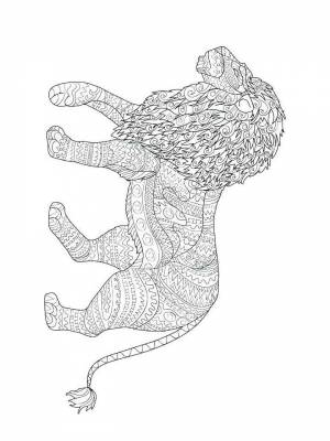 Раскраски Лев Антистресс   в формате