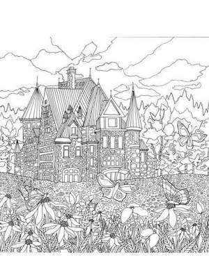 Раскраски Ландшафт Антистресс   в формате