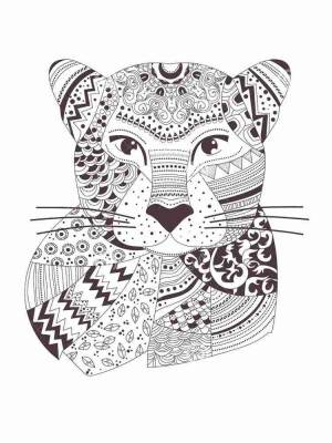 Раскраски Леопард Антистресс