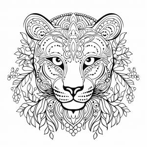 Раскраска животные мандала антистресс