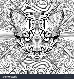 Раскраски Антистресс леопард