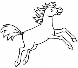 Раскраска Лошадка скачет