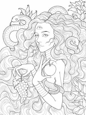 Раскраска медуза горгона