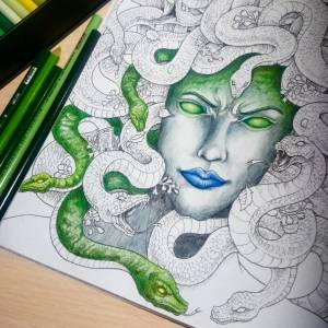 Раскраска медуза горгона