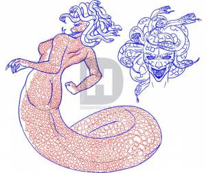 Как нарисовать медузу горгону