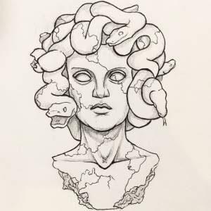 Медуза горгона картинки карандашом