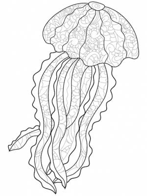 Медуза антистрессовая окраска вектор морских животных
