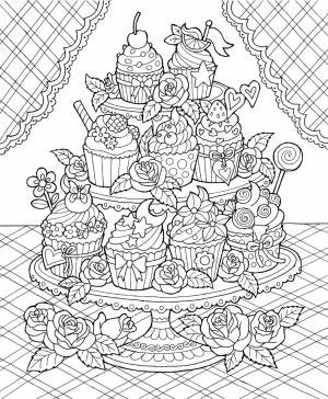 Раскраски антистресс еда