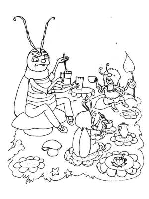 Раскраски Муха-Цокотуха