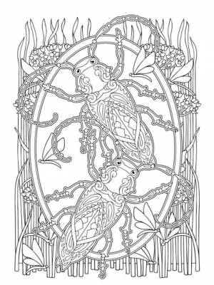 Раскраска Насекомые Антистресс  в формате