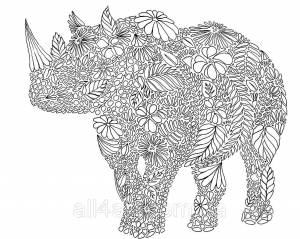 Картина Антистресс Носорог 40х50 см в интернет-магазине all4art