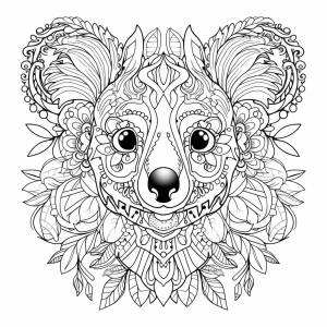 Раскраска животные мандала антистресс