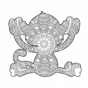 Zentangle обезьяна мандала раскраски для взрослых животных раскраски антистресс раскраски страницы